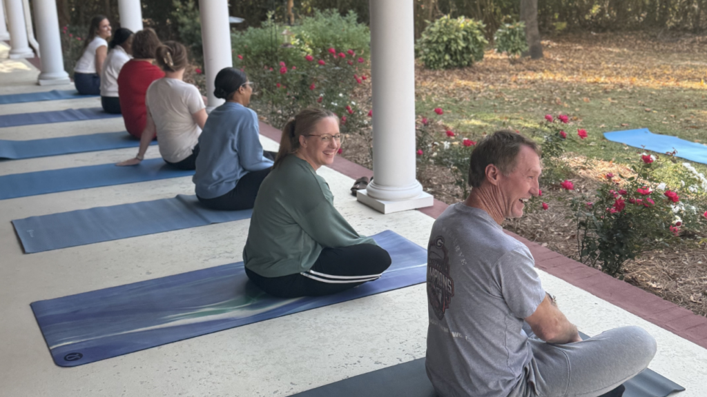 Dr Ricky Lane with the Team