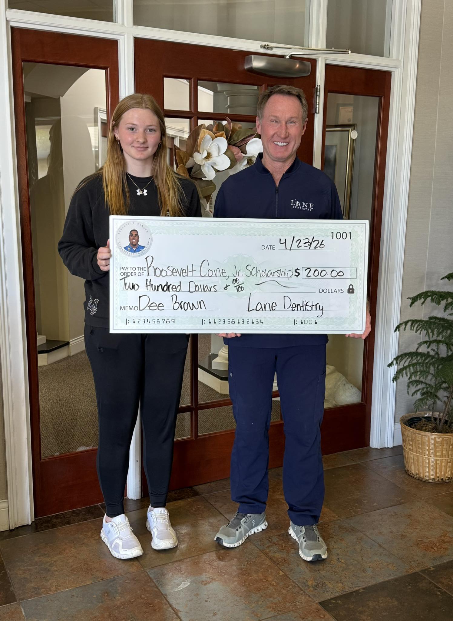 Dr. Ricky Lane supports the Roosevelt Cone Jr. Scholarship Foundation